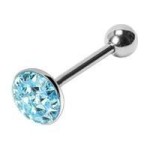 Piercing do jazyka osázený zirkony (čirá)