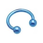 Piercing - podkova (modrá)