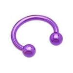 Piercing - podkova (modrá)