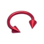 Piercing - podkova, tl. 1,6 mm (žlutá)