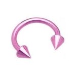 Piercing - podkova, tl. 1,6 mm (žlutá)