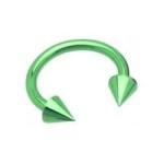 Piercing - podkova, tl. 1,6 mm (žlutá)