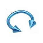 Piercing - podkova, tl. 1,6 mm (žlutá)