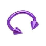 Piercing - podkova, tl. 1,6 mm (žlutá)