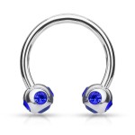 Piercing - podkova (červená)
