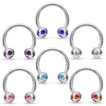 Piercing - podkova (růžová)