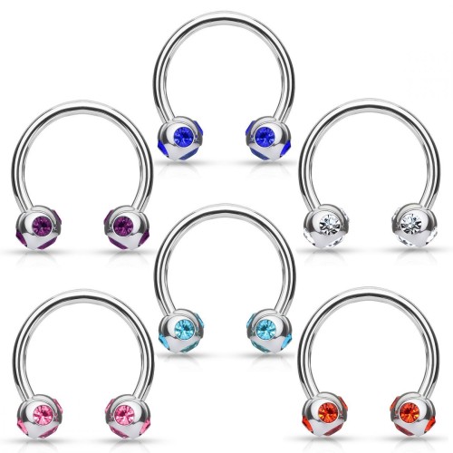 Piercing - podkova (růžová)