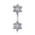 Stříbrný piercing do nosu - zirkon 3mm (červená)