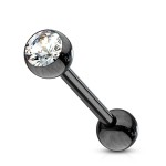 Piercing do jazyka černý (čirá)
