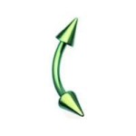 Piercing do obočí - kónus (zelená)