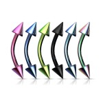 Piercing do obočí - kónus (zelená)