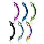 Piercing do obočí - kónus (zelená)