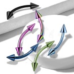 Piercing do obočí - kónus (zelená)