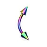 Piercing do obočí - kónus (fialová)