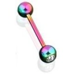 Piercing do jazyka se zirkonem (fialová)