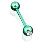 Piercing do jazyka se zirkonem (fialová)