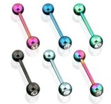 Piercing do jazyka se zirkonem (zelená)