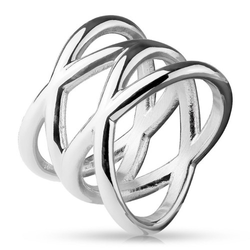Dámský proplétaný ocelový prsten (60)