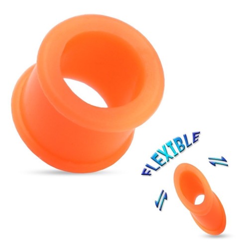 Tunel do ucha ze silikonu oranžový (4 mm)