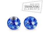 Náhradní kulička s krystaly Swarovski®, 3 mm, závit 1,2 mm (červená)