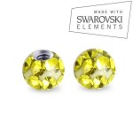 Náhradní kulička s krystaly Swarovski®, 3 mm, závit 1,2 mm (červená)
