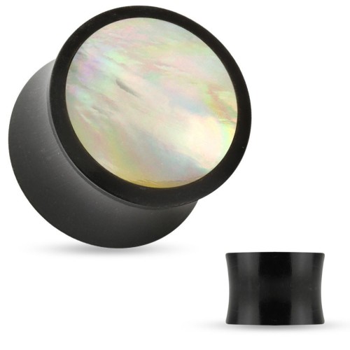 Plug do ucha rohovina s perletí (11 mm)