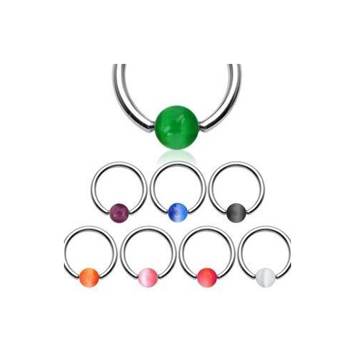 Piercing kruh akrylát, rozměr 1,2 x 10 mm (černá)