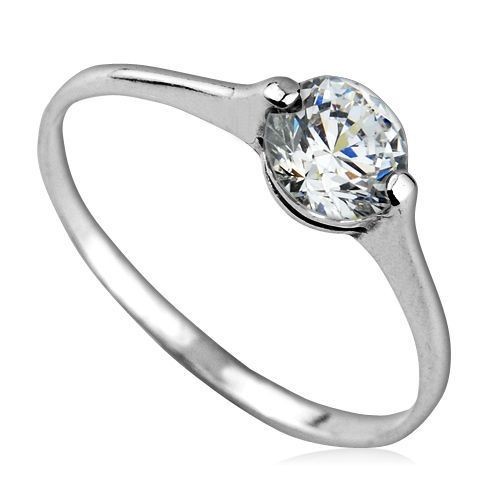 Stříbrný prsten se zirkonem (1,39 g, 50)