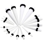 Akrylátový roztahovák do ucha bílý (6 mm)