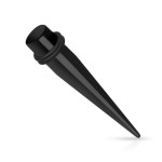 Akrylátový roztahovák do ucha černý (4 mm)