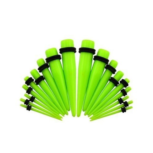 Akrylátový roztahovák do ucha světle zelený (10 mm)