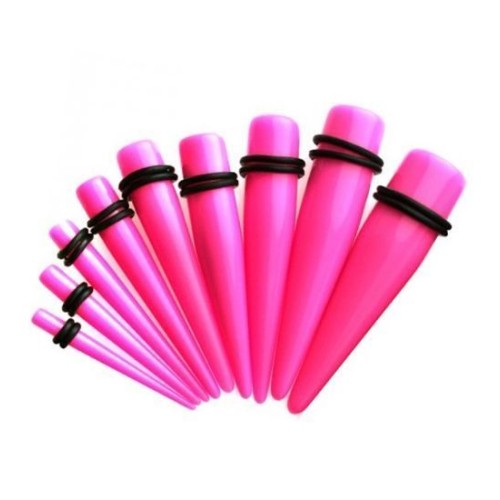 Akrylátový roztahovák do ucha růžový (2 mm)
