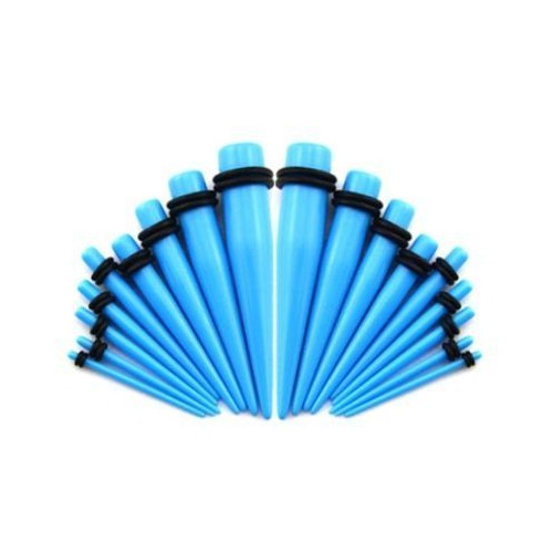 Akrylátový roztahovák do ucha světle modrý (10 mm)