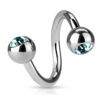 Spirála kuličky, 1,2 x 10 mm, kuličky 4 mm (zelená)