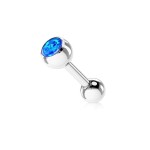 Piercing do jazyka s opálem (červená)