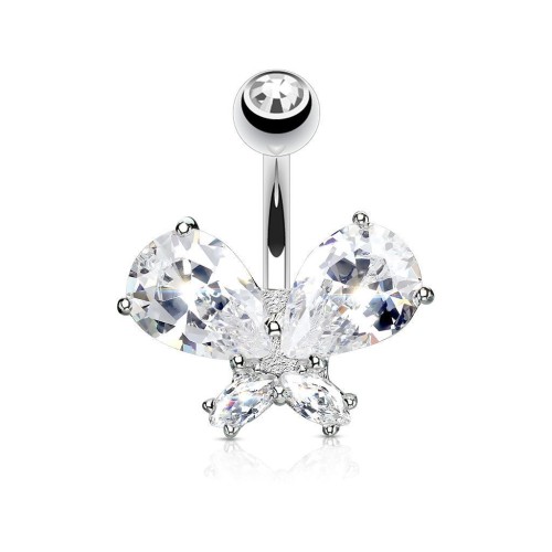 Piercing do pupíku motýl (čirá)