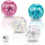 Náhradní kulička s krystaly Swarovski®, 5 mm, závit 1,6 mm (čirá)