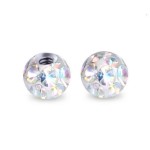 Náhradní kulička s krystaly Swarovski®, 4 mm, závit 1,2 mm (duhová)