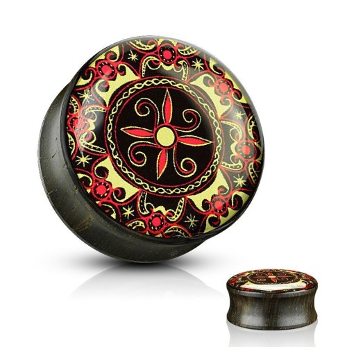 Dřevěný plug do ucha Ebony Wood (8 mm)