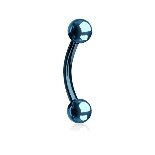 Piercing do obočí, barva světle modrá (1,2 x 8 mm)