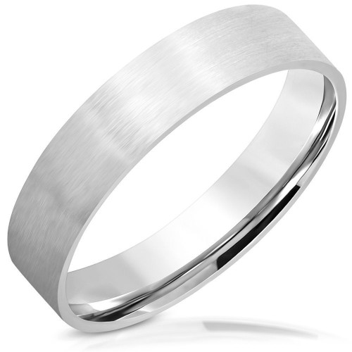 Ocelový prsten matný, šíře 5 mm (55)