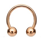 Zlacená podkova s kuličkami (1,2 x 8 mm)