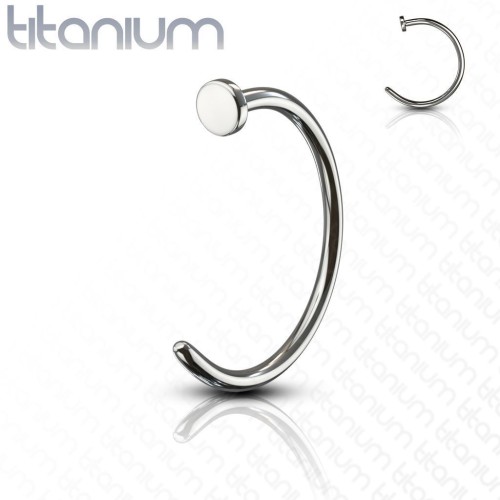 Piercing do nosu - kruh titan (0,8 x 10 mm)