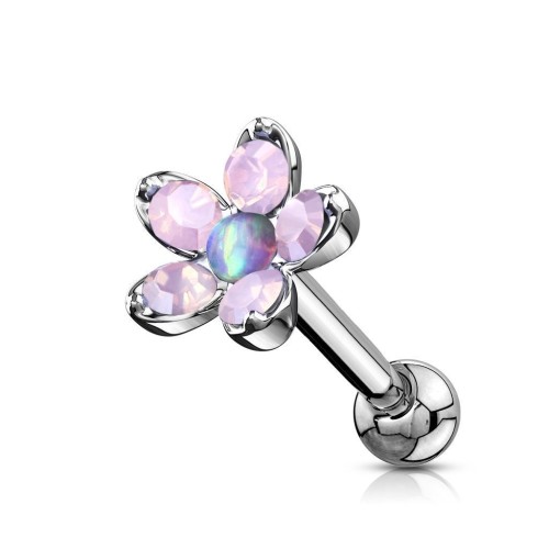 Cartilage piercing do ucha kytička (fialová, 1,2 x 6 mm)