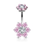 Piercing do pupíku kytička (čirá)