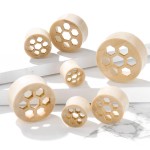 Děrovaný plug do ucha Crocodile wood (16 mm)