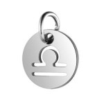 Drobný kulatý ocelový přívěsek - znamení horoskopu (štír)