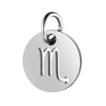 Drobný kulatý ocelový přívěsek - znamení horoskopu (štír)