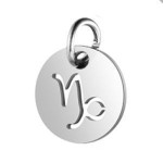 Drobný kulatý ocelový přívěsek - znamení horoskopu (štír)