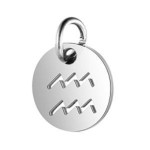 Drobný kulatý ocelový přívěsek - znamení horoskopu (štír)